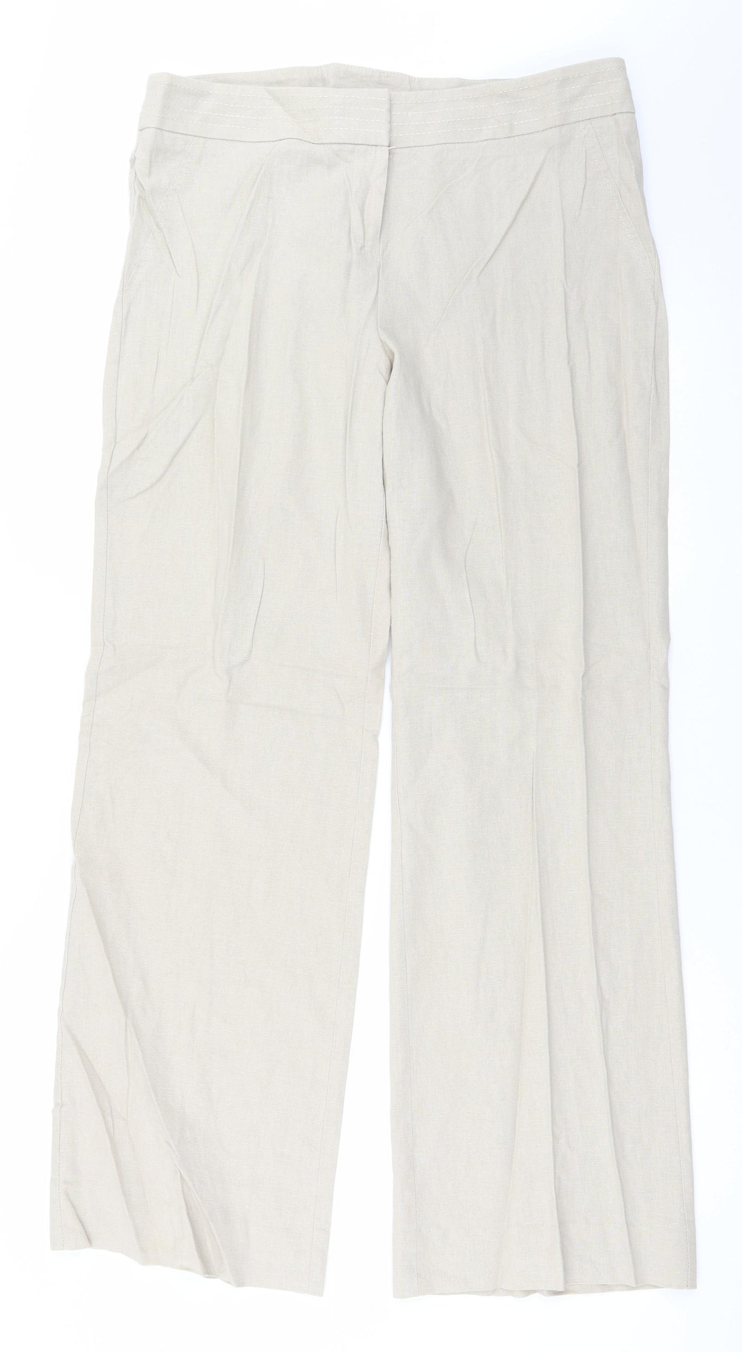 Preworn Womens Beige   Trousers  Size 34 in L32 in