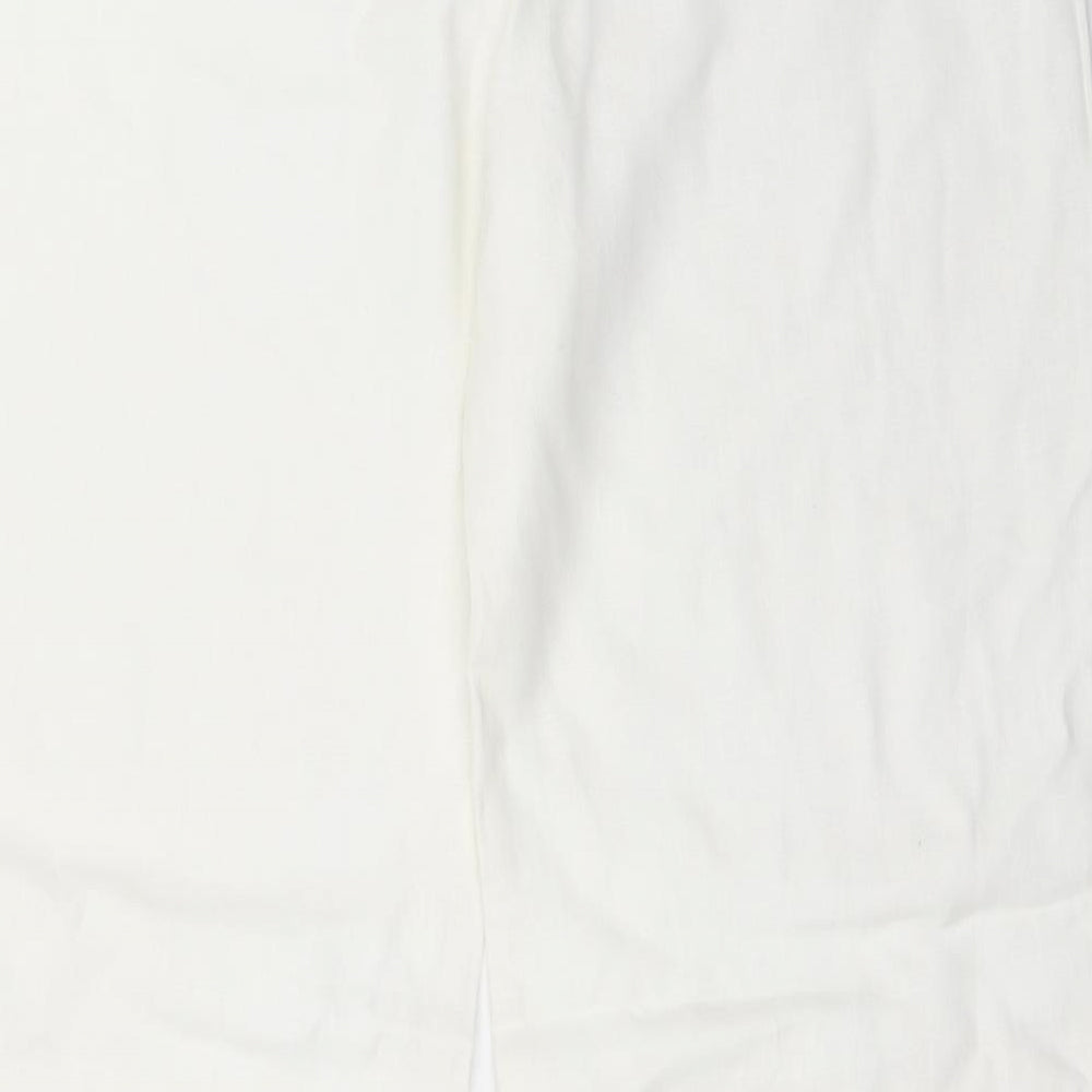 Primark Womens White   Trousers  Size 16 L32 in