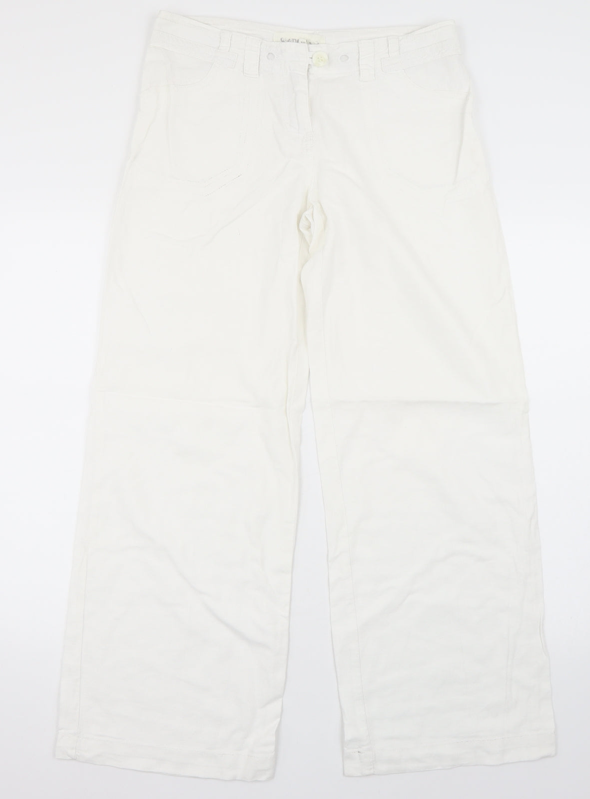 NEXT Womens White   Trousers  Size 10 L30 in