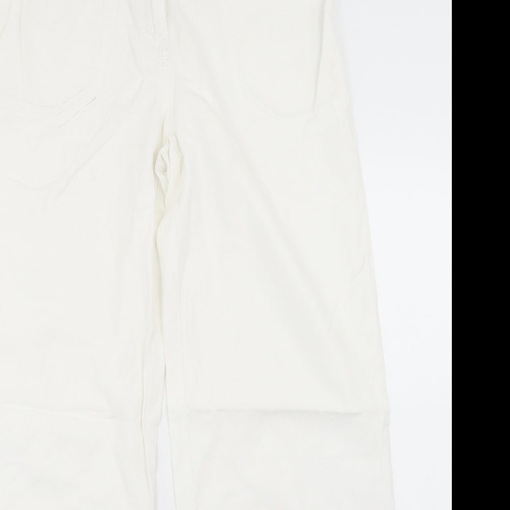 NEXT Womens White   Trousers  Size 10 L30 in