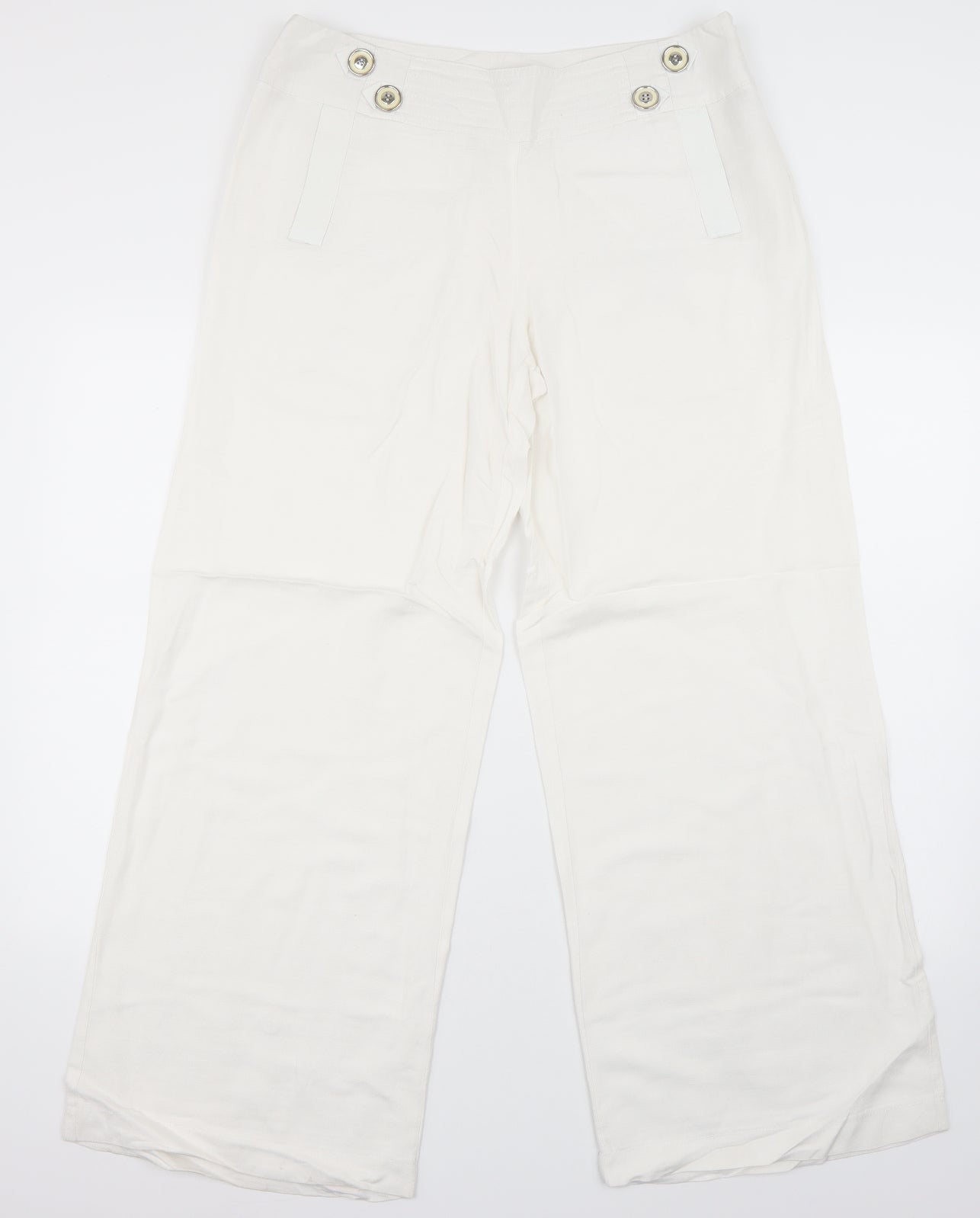 et vous Womens White   Trousers  Size 14 L30 in