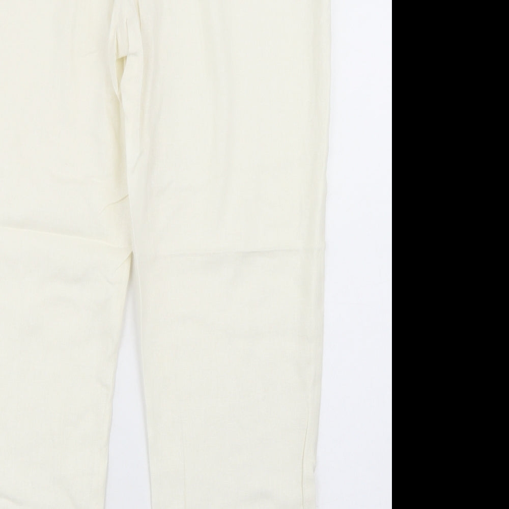 George Womens White   Trousers  Size 16 L27 in