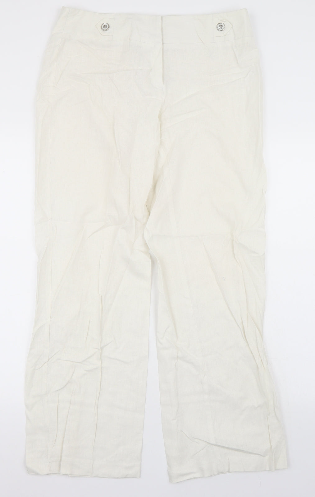 George Womens White   Trousers  Size 12 L30 in