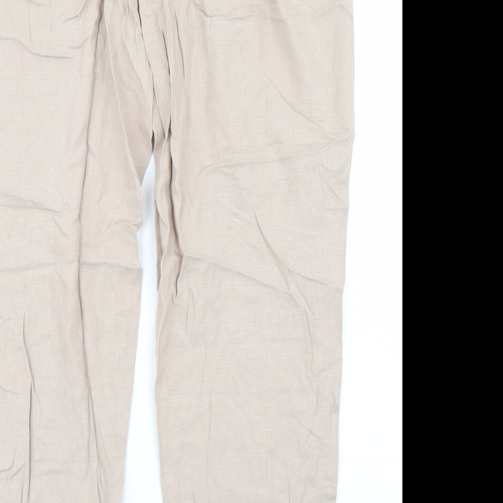 Marks and Spencer Womens Beige   Trousers  Size 16 L29 in
