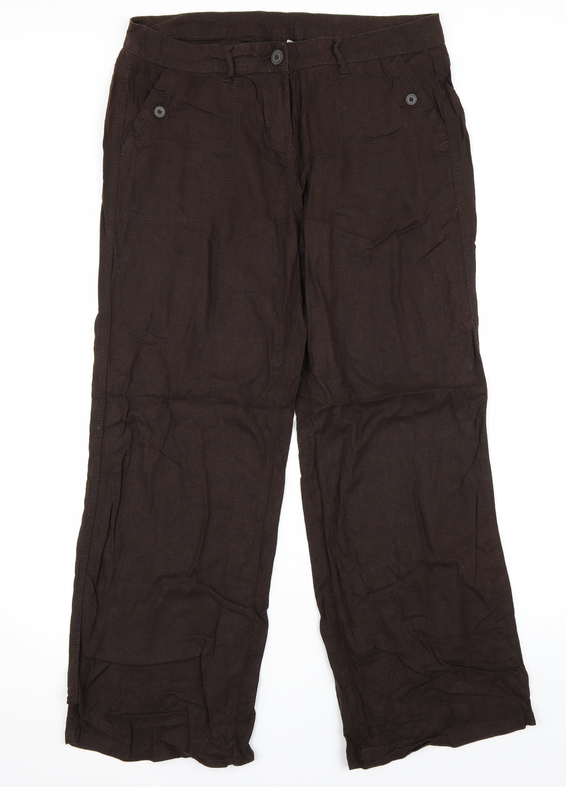 Preworn Womens Brown   Trousers  Size 14 L30 in
