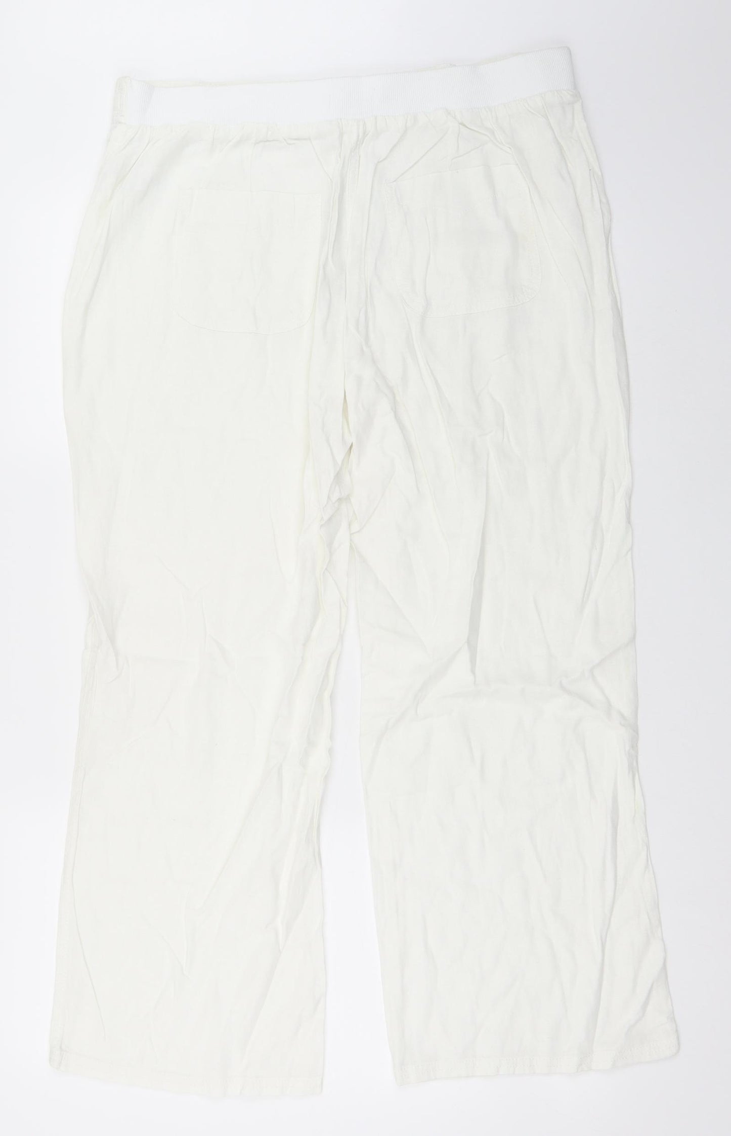George Womens White   Trousers  Size 14 L27 in