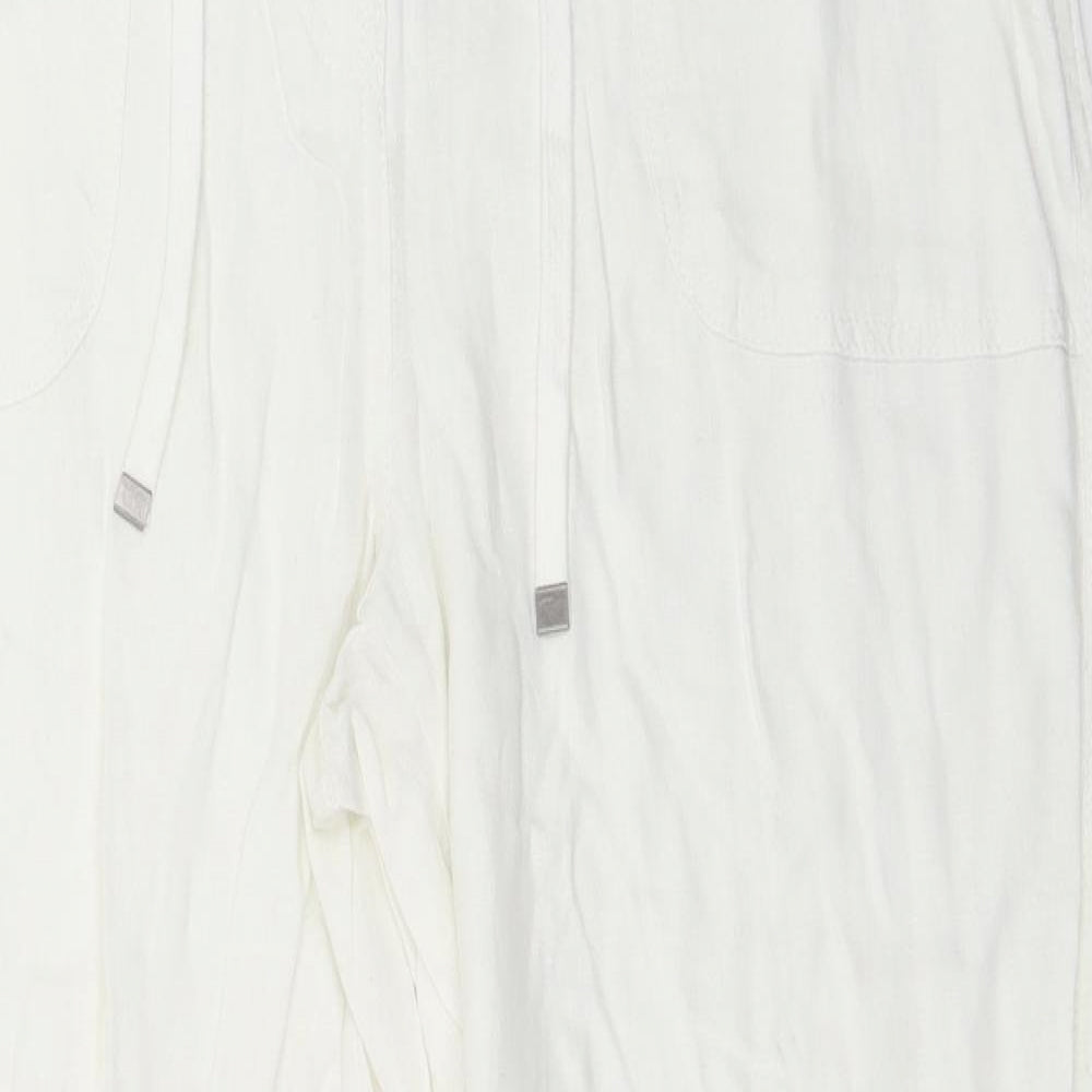 George Womens White   Trousers  Size 14 L27 in