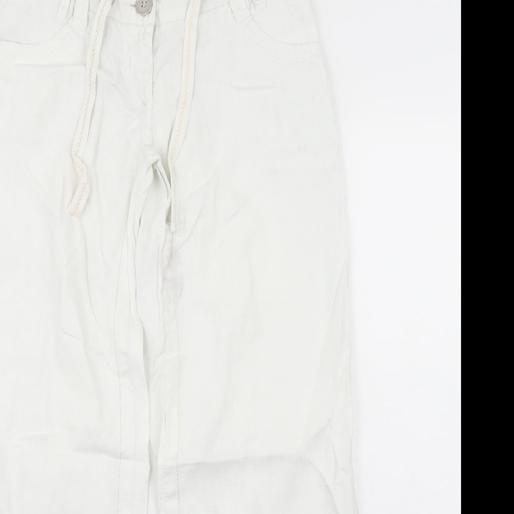 River Island Womens White   Trousers  Size 8 L28 in