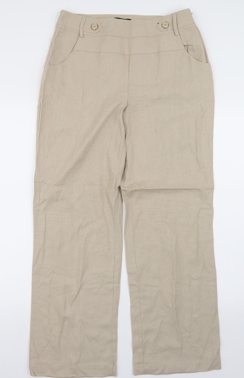 Papaya Womens Beige   Trousers  Size 12 L29 in