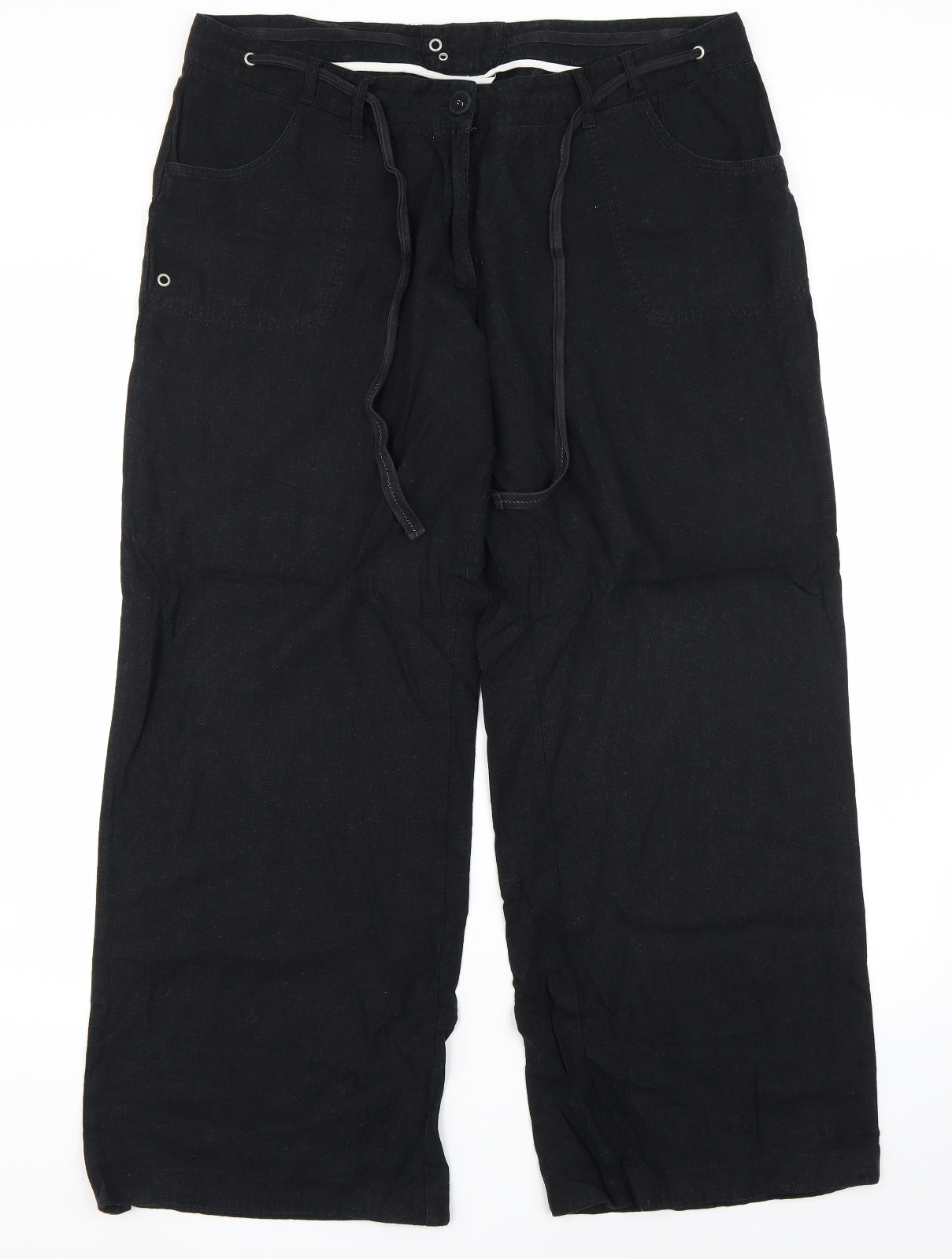 Papaya Womens Black   Trousers  Size 18 L30 in