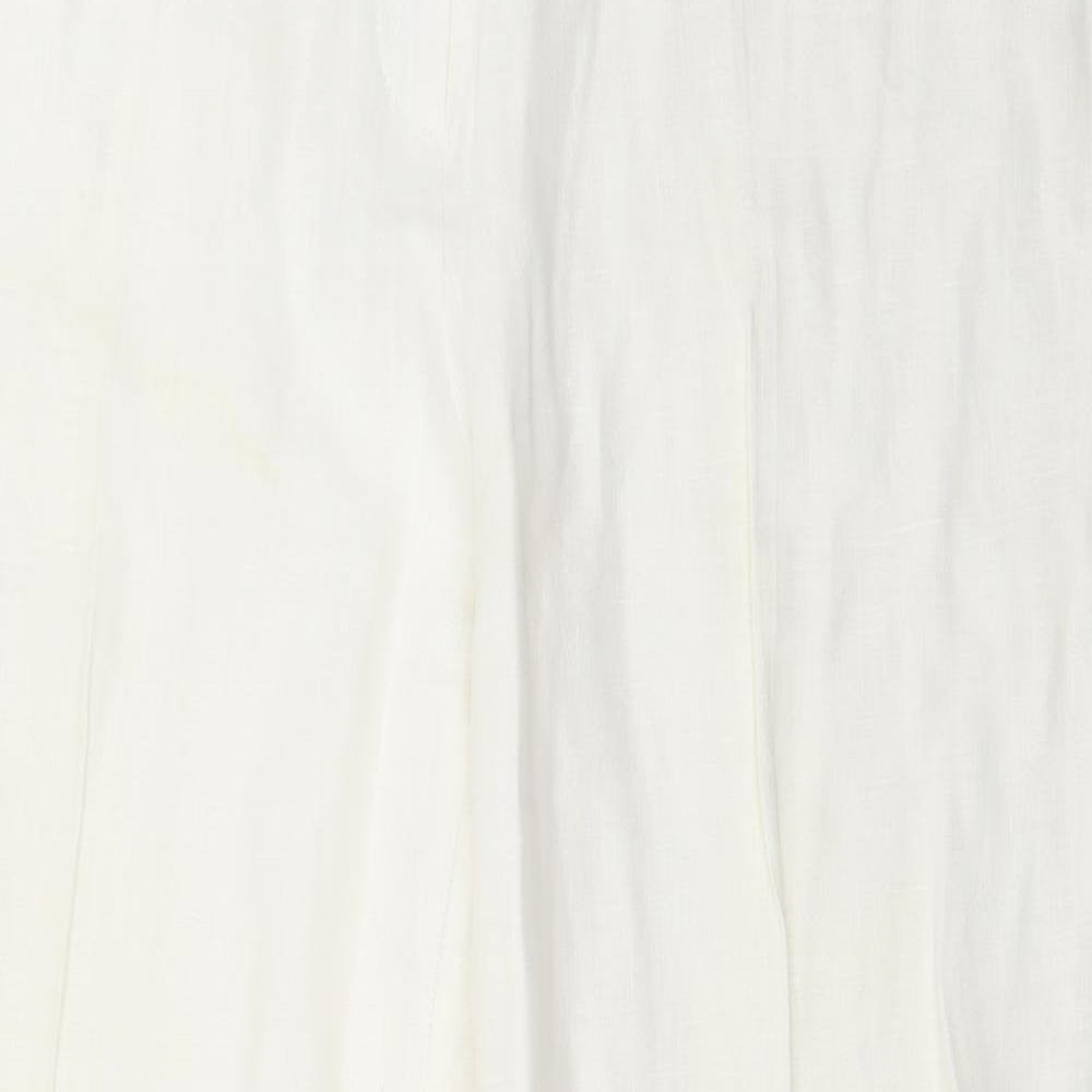 Marks and Spencer Womens White   Trousers  Size 18 L30 in