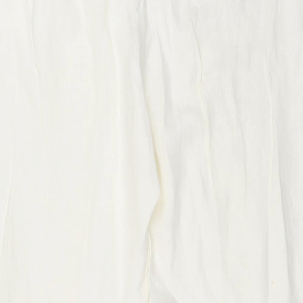 Marks and Spencer Womens White   Trousers  Size 18 L30 in