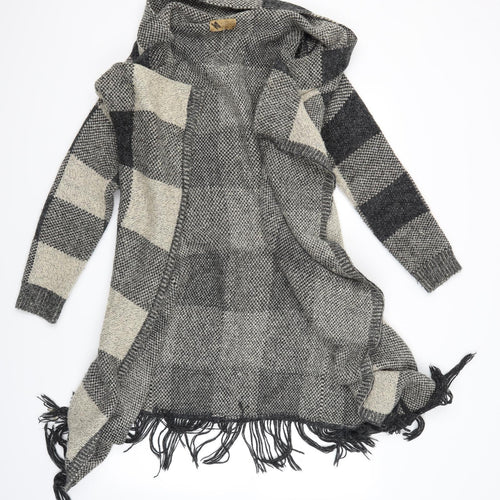 Katsumi Womens Beige Check Knit Cardigan Jumper Size M