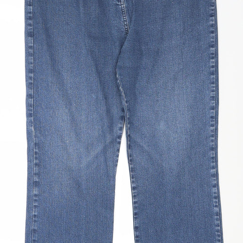 Marks and Spencer Womens Beige  Denim Straight Jeans Size 16 L28 in
