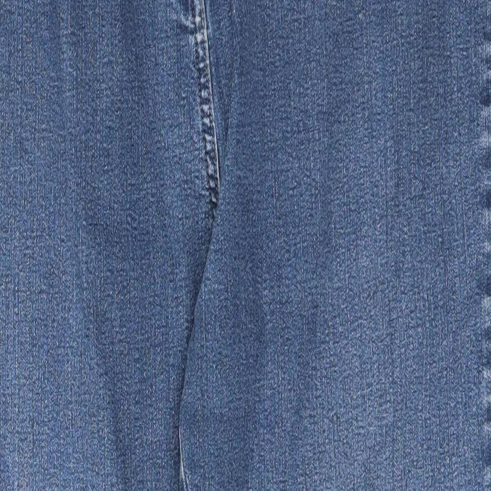 Marks and Spencer Womens Beige  Denim Straight Jeans Size 16 L28 in