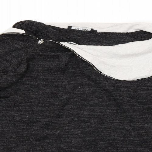 Today Womens Grey  Knit Pullover Jumper Size L  - zip up neck hole