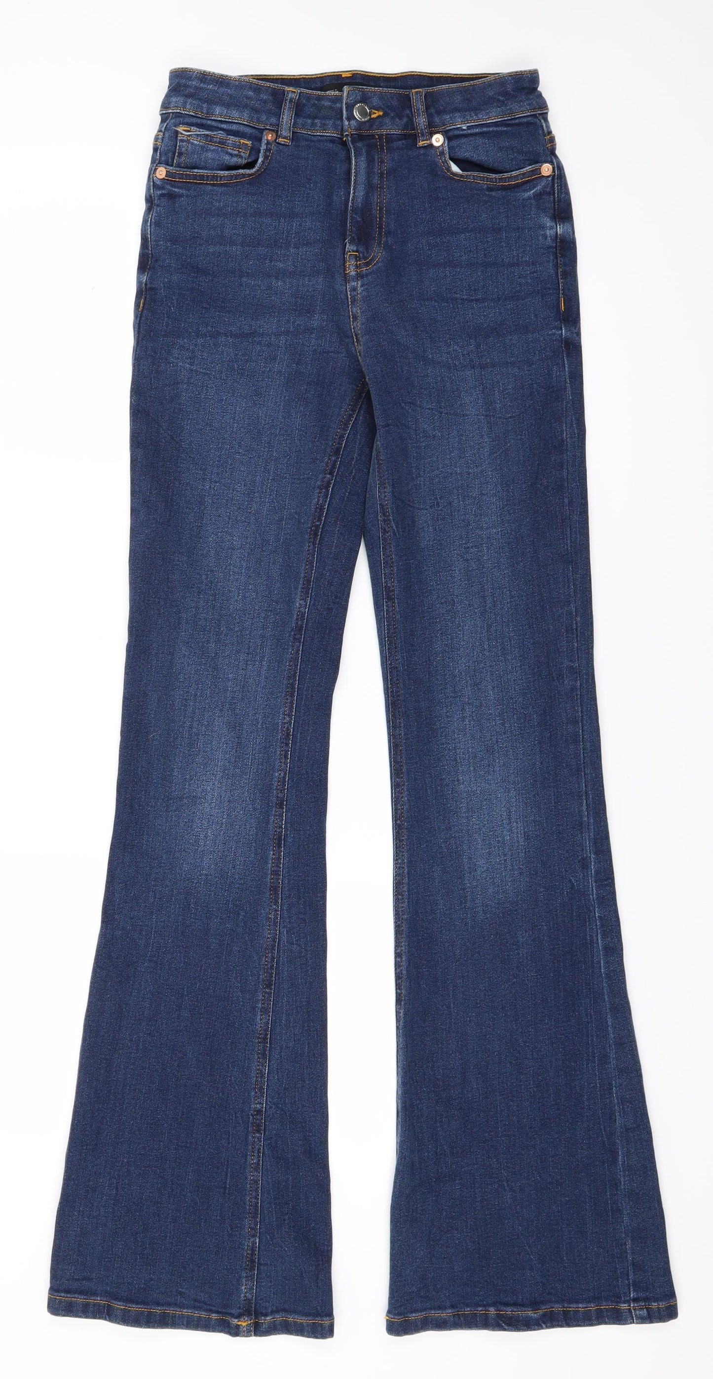 F&F Womens Blue  Denim Flared Jeans Size 6 L31 in