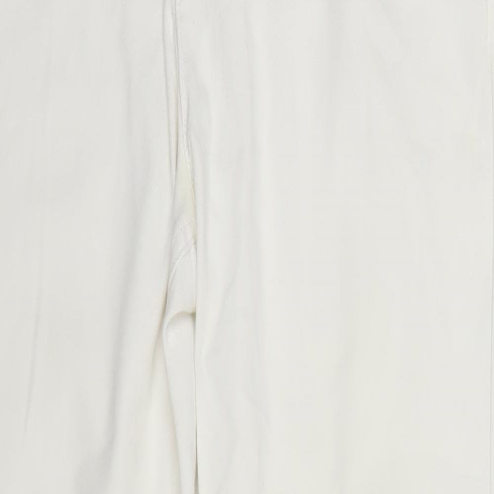 Marks and Spencer Womens White  Denim Straight Jeans Size 34 in L29 in