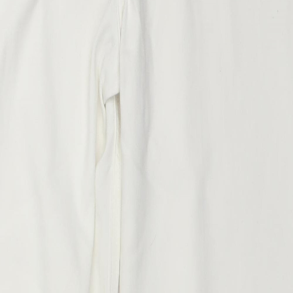 Marks and Spencer Womens White  Denim Straight Jeans Size 34 in L29 in