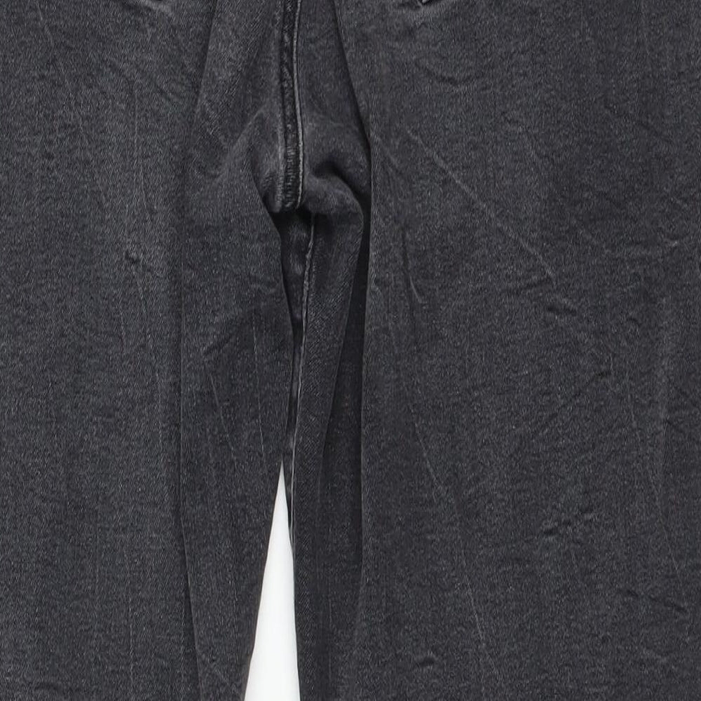 Primark Womens Black  Denim Jegging Jeans Size 14 L25 in - cut off distressed