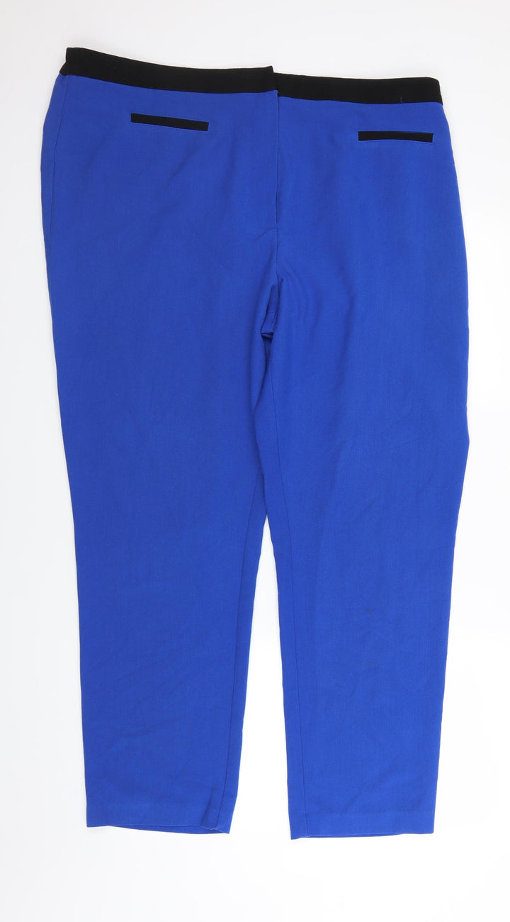 Anthology Womens Blue Capri Trousers Size 20 L28 in