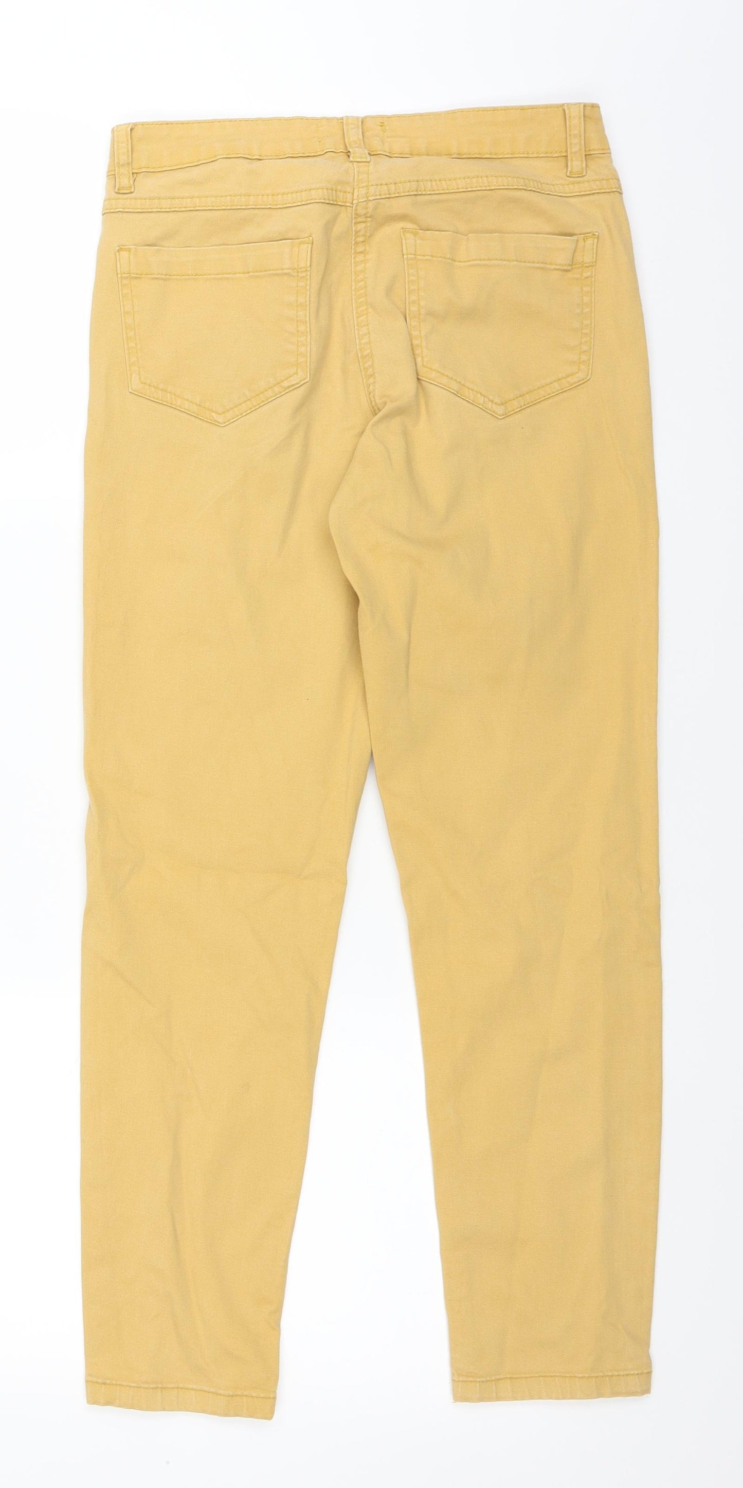 Marks and Spencer Womens Yellow  Denim Straight Jeans Size 8 L24 in