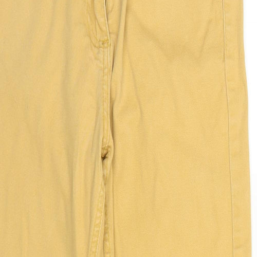 Marks and Spencer Womens Yellow  Denim Straight Jeans Size 8 L24 in