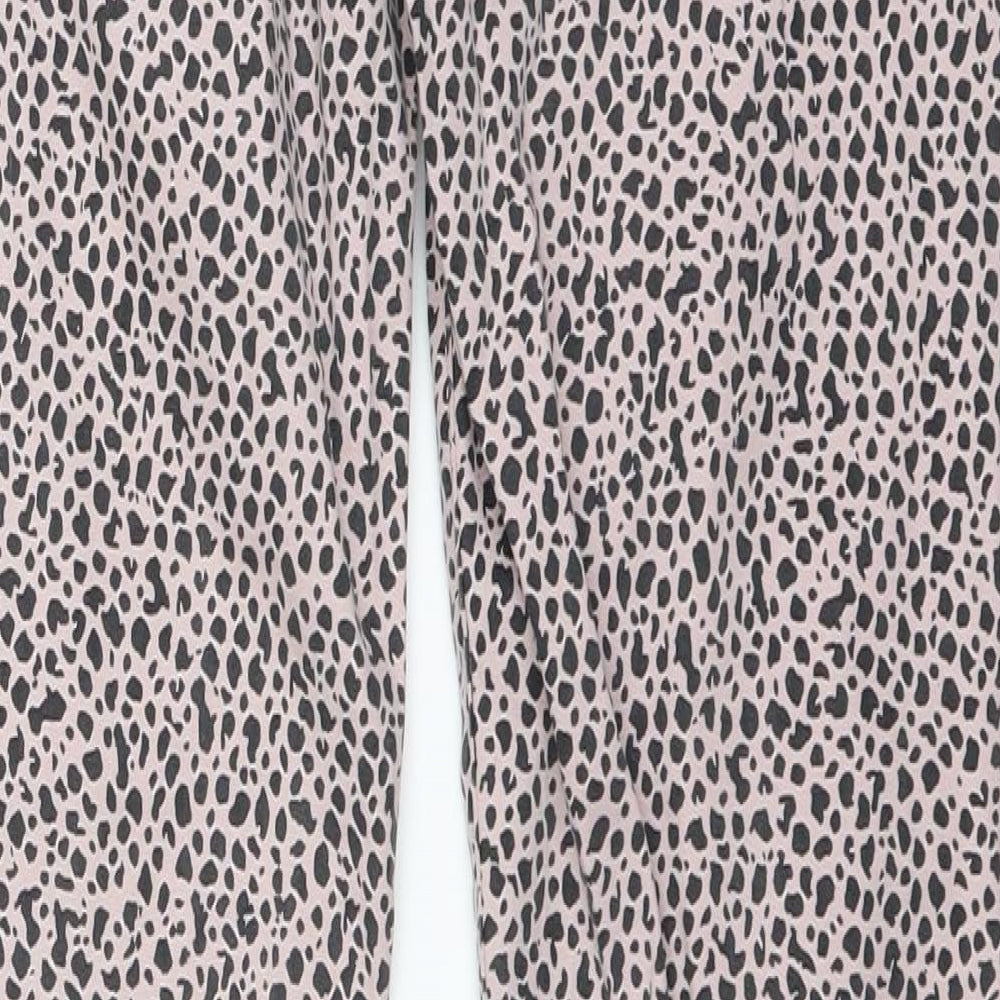 O'Neill Womens Pink Animal Print Denim Straight Jeans Size 10 L31 in