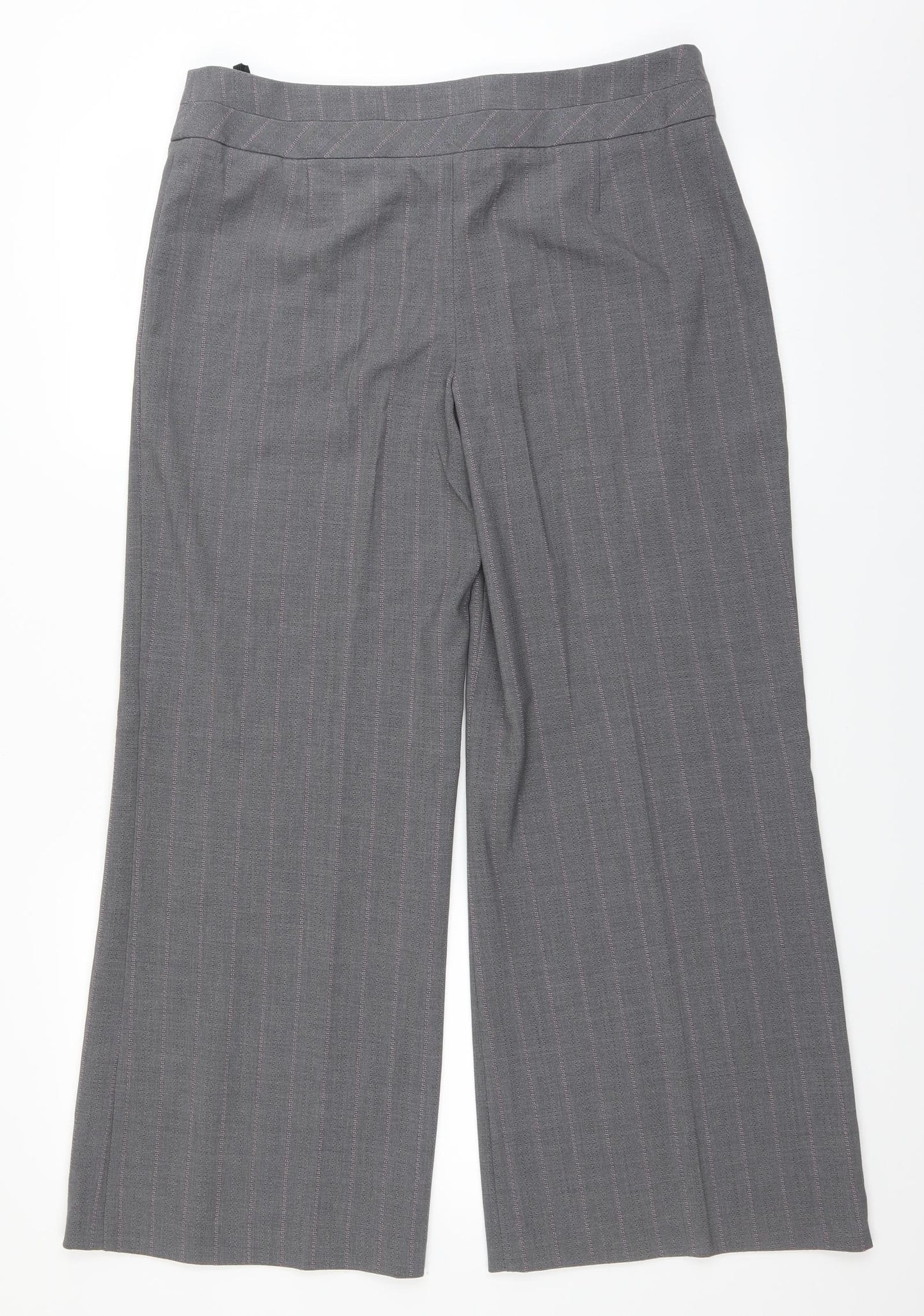 Marks and Spencer Womens Grey   Trouser Suit Suit Trousers Size 14 L27 in - short