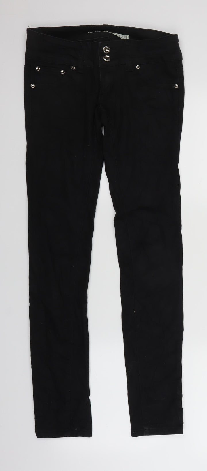 Dzire Womens Black  Denim Straight Jeans Size 27 in L30 in