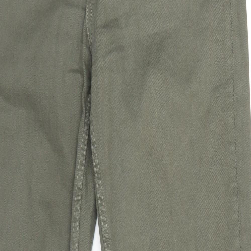 H&M Womens Green  Denim Straight Jeans Size 10 L27 in