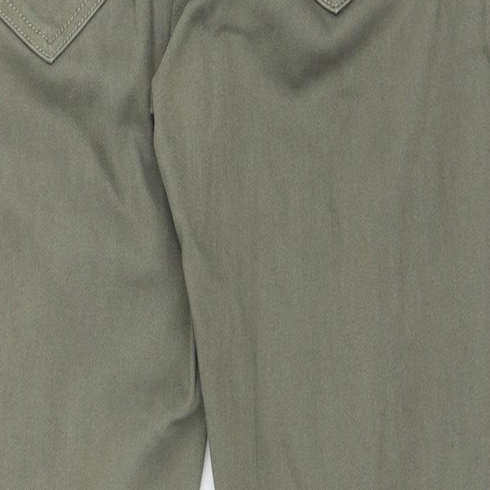 H&M Womens Green  Denim Straight Jeans Size 10 L27 in