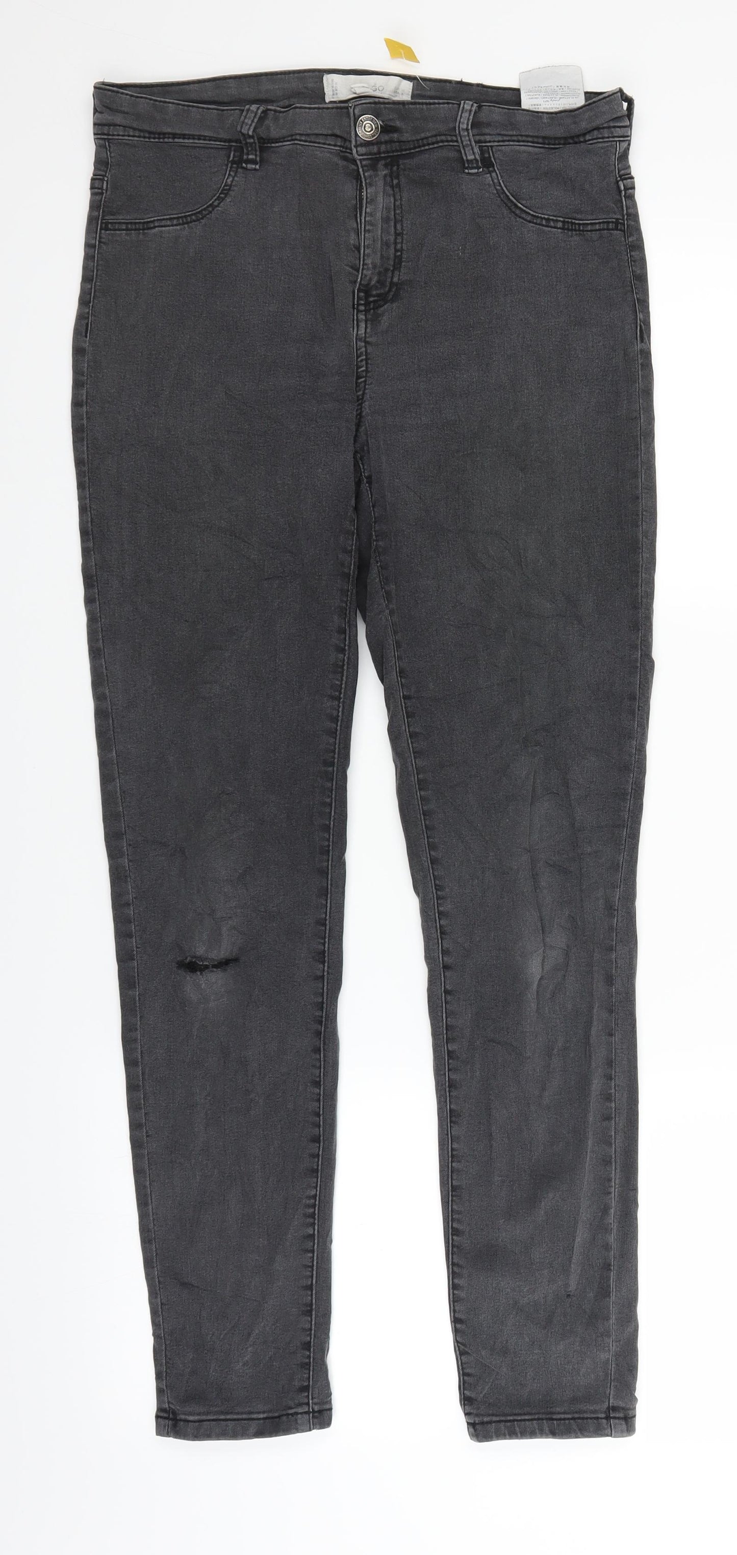 Mango Womens Black  Denim Jegging Jeans Size 10 L27 in