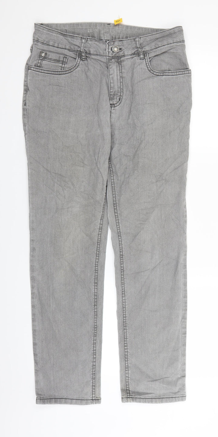 Stooker Womens Grey Denim Straight Jeans Size 12 L27 in