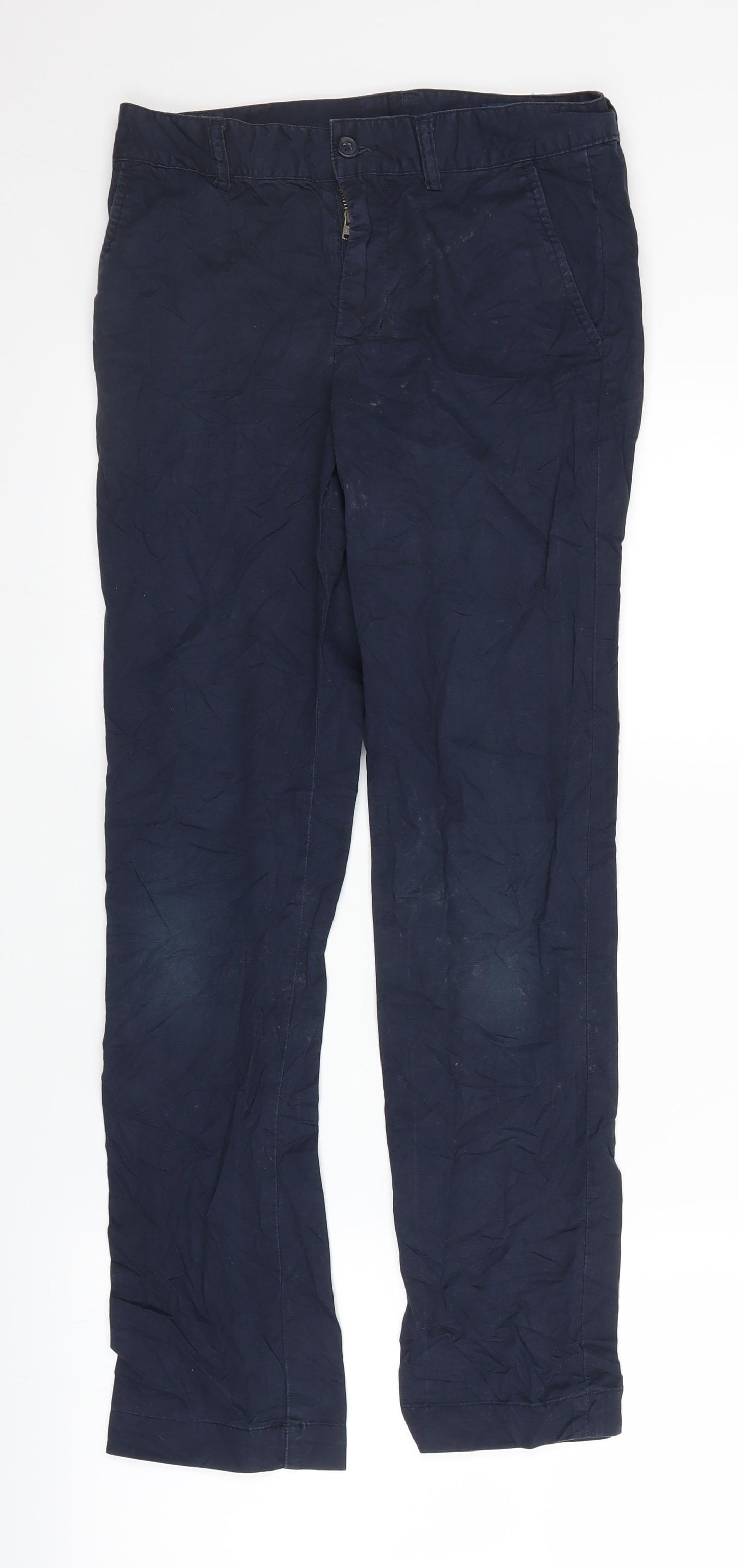 Ralph Lauren Womens Blue  Canvas Trousers  Size 12 L27 in