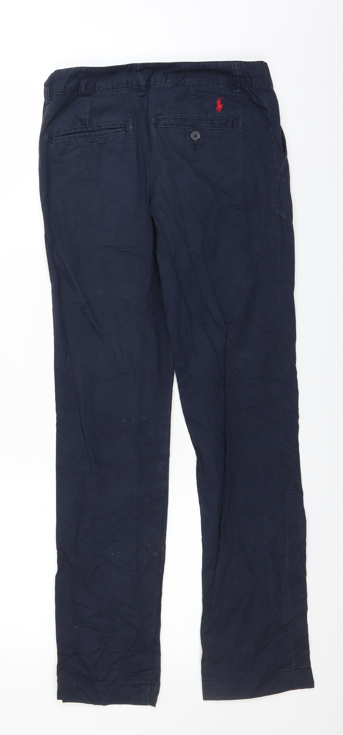 Ralph Lauren Womens Blue  Canvas Trousers  Size 12 L27 in