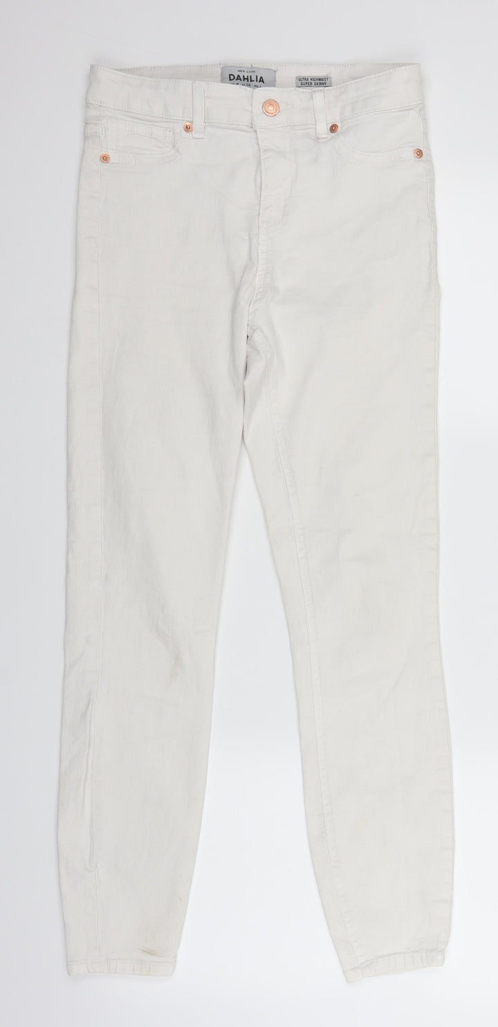 New Look Womens White Denim Skinny Jeans Size 8 L25 in