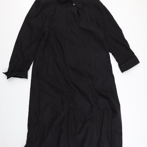 Cloud Nine Mens Black   Trench Coat Coat Size S