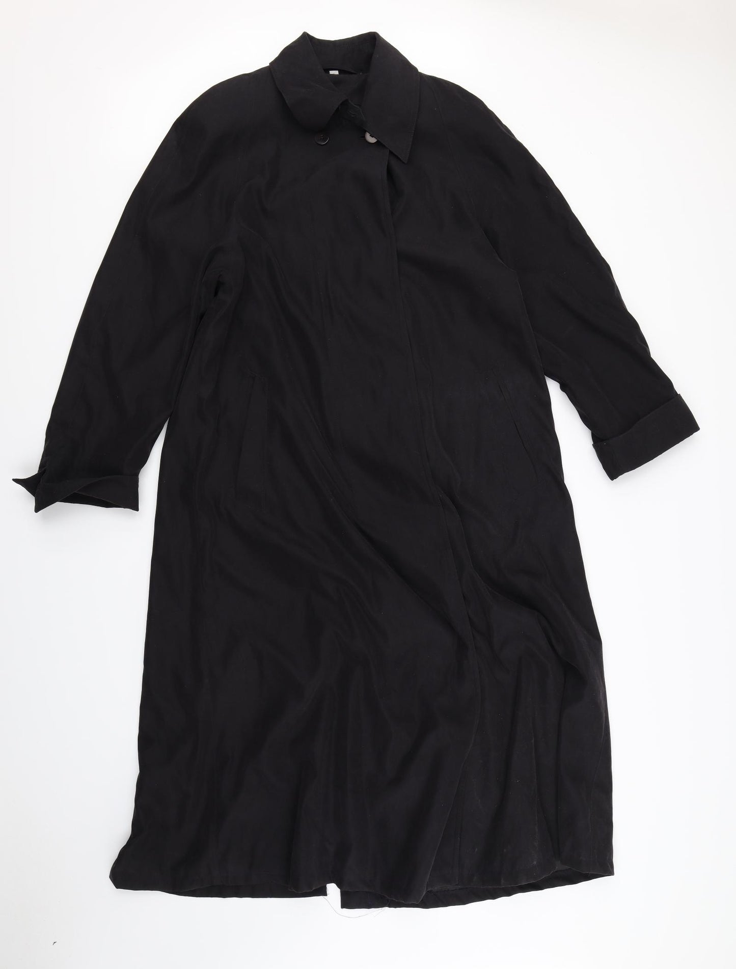 Cloud Nine Mens Black   Trench Coat Coat Size S