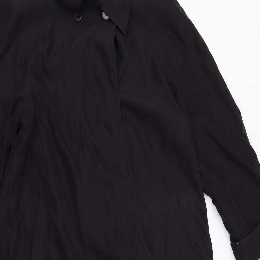 Cloud Nine Mens Black   Trench Coat Coat Size S