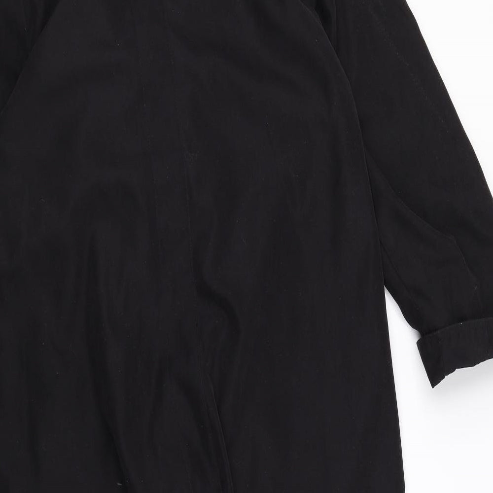Cloud Nine Mens Black   Trench Coat Coat Size S