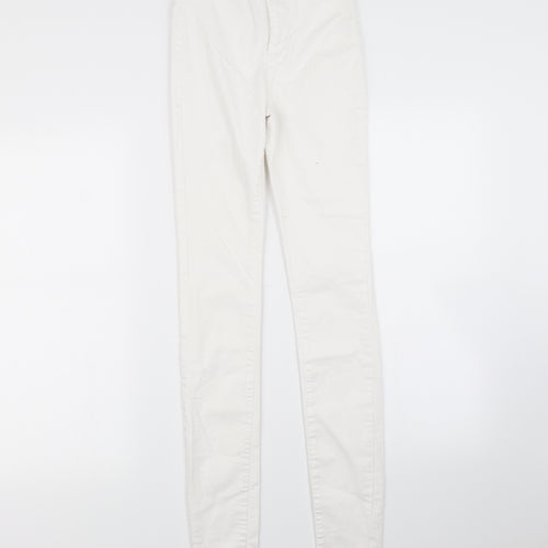 Denim & Co. Womens White   Skinny Jeans Size 8 L28 in