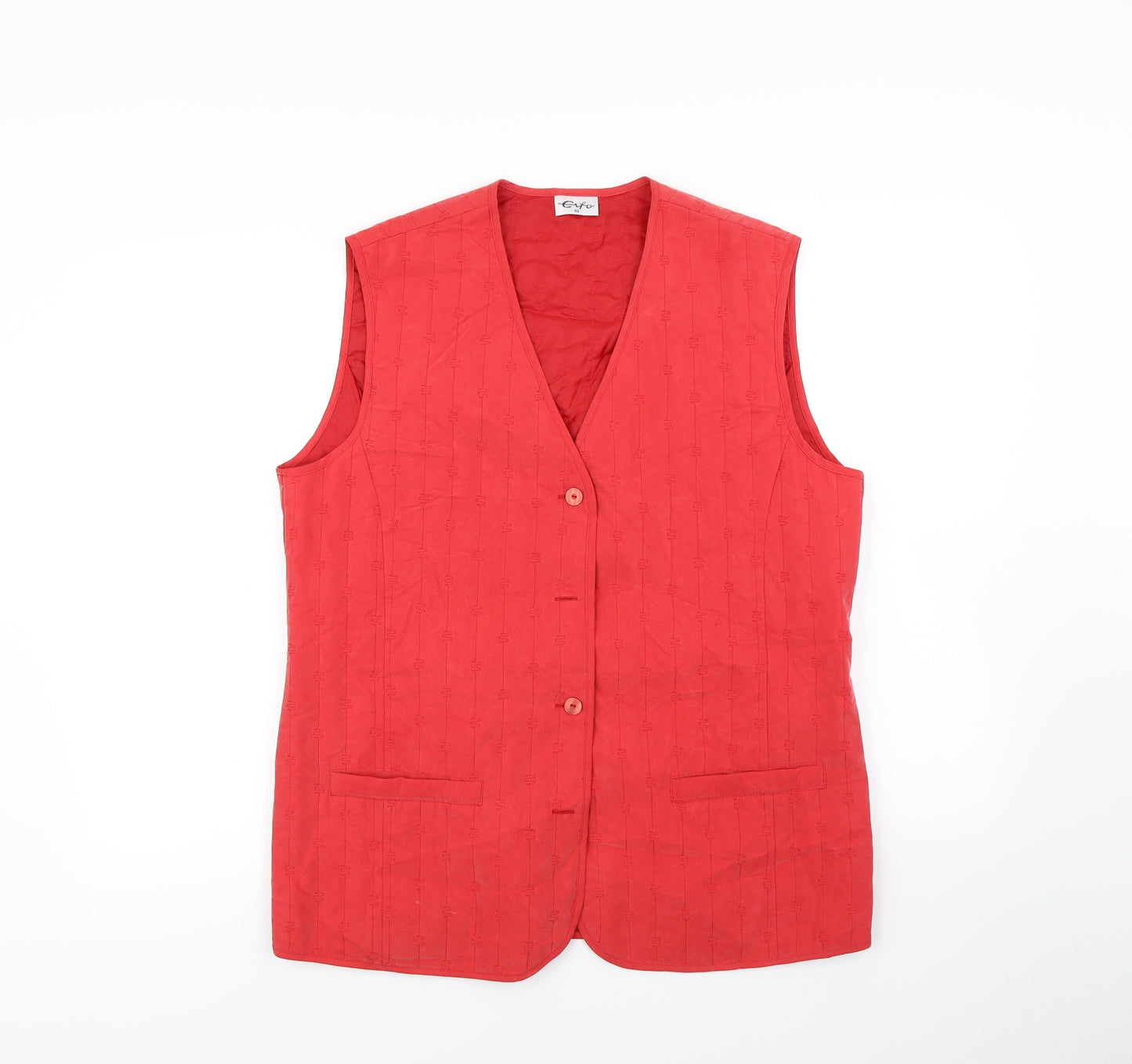 Preworn Womens Red   Gilet Coat Size 12