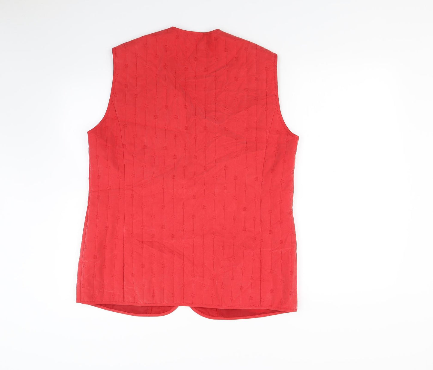 Preworn Womens Red   Gilet Coat Size 12