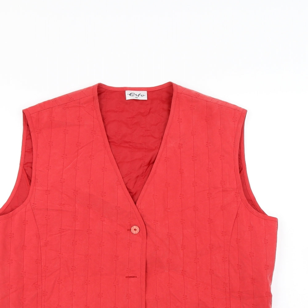 Preworn Womens Red   Gilet Coat Size 12