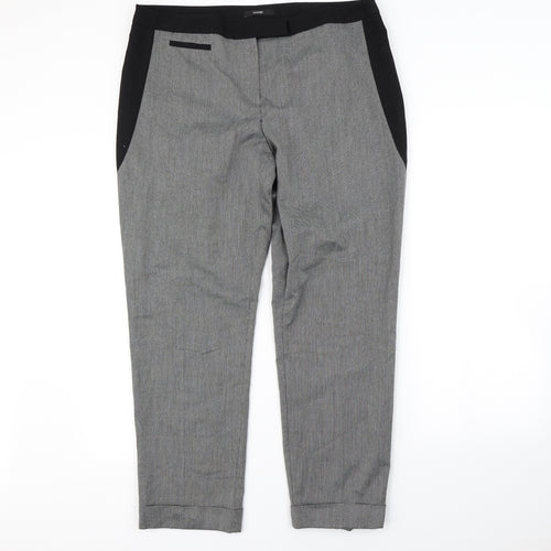 George Womens Grey   Dress Pants Trousers Size 14 L28 in