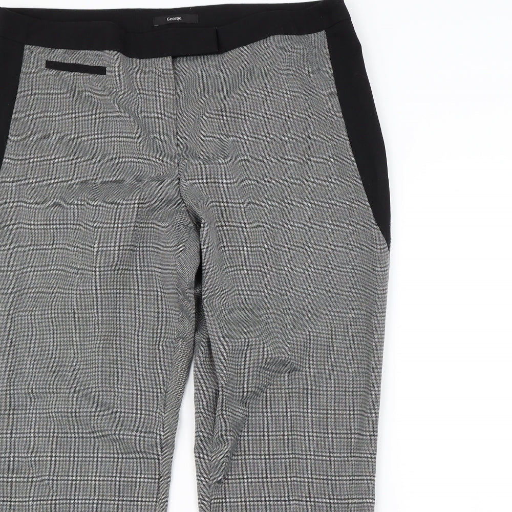 George Womens Grey   Dress Pants Trousers Size 14 L28 in