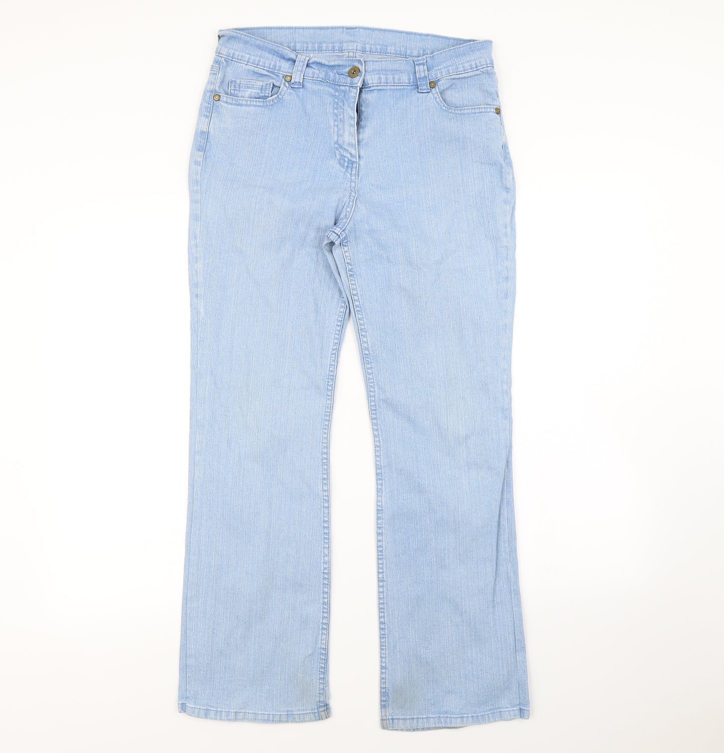 M&S Womens Blue   Flared Jeans Size 12 L28 in