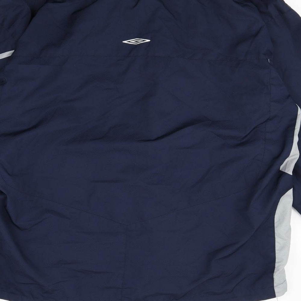 Umbro Mens Blue   Rain Coat Coat Size XL