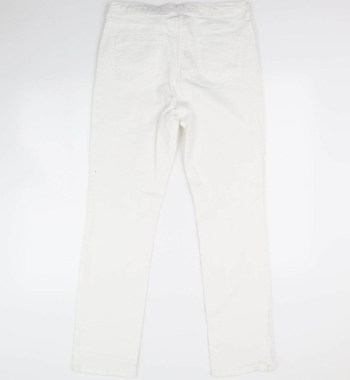 Rocha John Rocha Womens White   Straight Jeans Size 14 L29 in